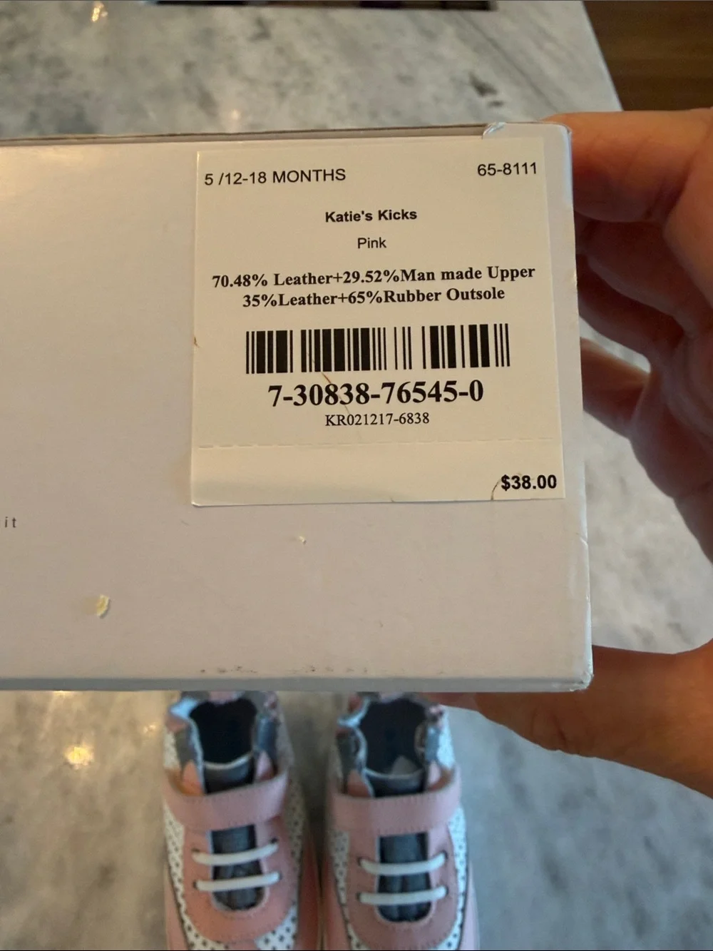 Robeez Pink and White Baby Walker Shoes